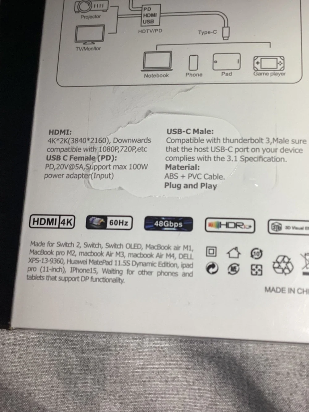 Aluminum Alloy 3-in-1 Switch 2 Dock, Bemkiru Portable Travel Dock for Nintendo